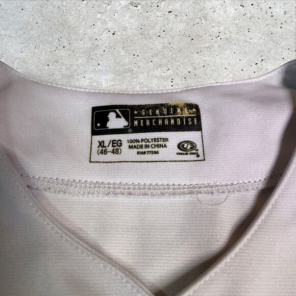 Boston Red Sox MLB Jersey True Fan XL 46-48 White Authentic Embroidered - Picture 8 of 12